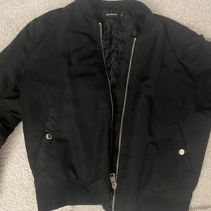 Black bomber jacket